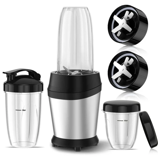 Silver Small Blender – Best Blender for Smoothies with One-Button Use